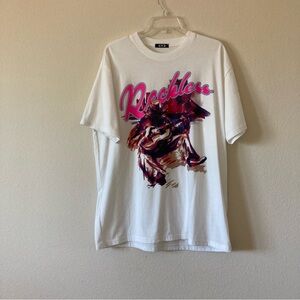 GND Bland Graphic Tee Reckless in Washed White | New No Tags